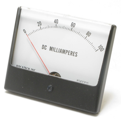0 - 100 Milliampers DC, Panaview Analog Panel Meter, 4.5 Inch