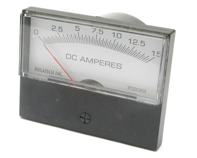 0 - 15 Amp DC Analog Panel Meter, 3 Inch Meter