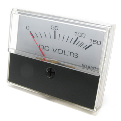 0 - 150 Volt DC Analog Panel Meter, 2.3 Inch