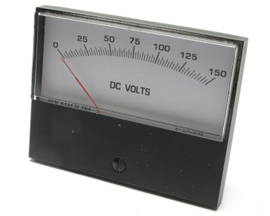 0 - 150 Volt DC Analog Panel Meter, 3.5 Inch Meter
