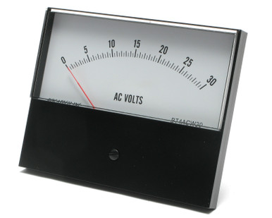 0 - 30 Volt AC Analog Panel Meter, 4.5 Inch Meter