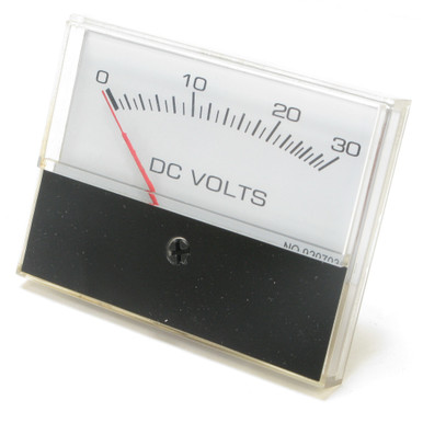 0 - 30 Volt DC Analog Panel Meter, 3 Inch