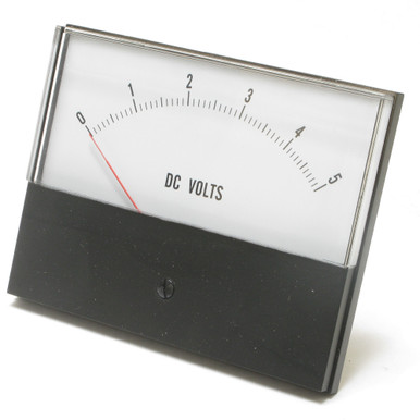 0 - 5 Volt DC Analog Panel Meter, 4.5 Inch