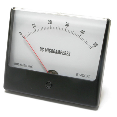 0 - 50 Microamperes DC Panaview Analog Panel Meter, 4.5 Inch