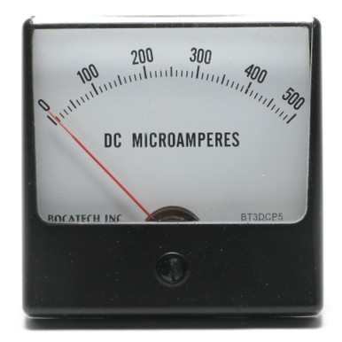 0 - 500 uA DC Panaview Analog Panel Meter, 3 Inch