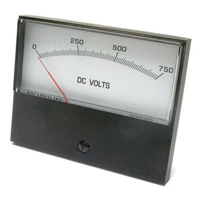 0 - 750 Volt DC Analog Panel Meter