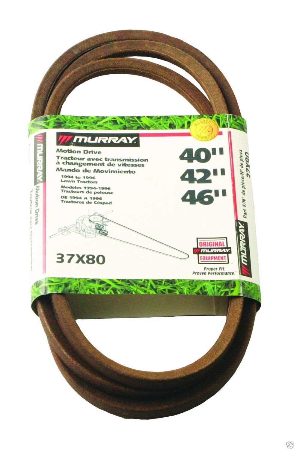 Genuine Murray 037X80MA Mower Motion Drive Belt Replaces 37X80 37X80MA OEM