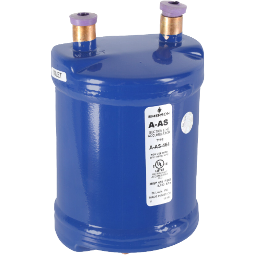 Copeland 060967 Suction Accumulator, 1/2″ Sweat, 300 PSI, 4″ Dia x 6″ H (A-AS464)