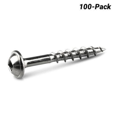 KREG Pocket Hole Screws Coarse Stainless Steel 32mm 100 Piece - KR-SMLC125S5-100