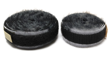 1/2" wide x 5ft long Velcro Tape, Black, Hook and Loop side set