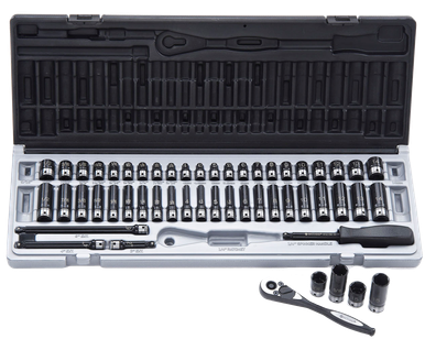 Dual Action Thin all Impact Socket Set 1/4'' Metric/Imp 53 Piece - 10045302