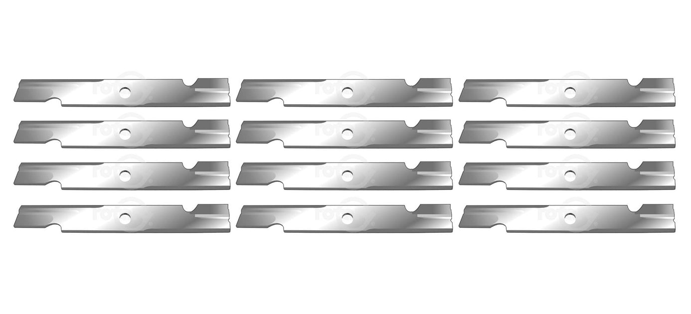 12 Pack Notched High-Lift Lawn Mower Blades Fits Toro 109-6873-03