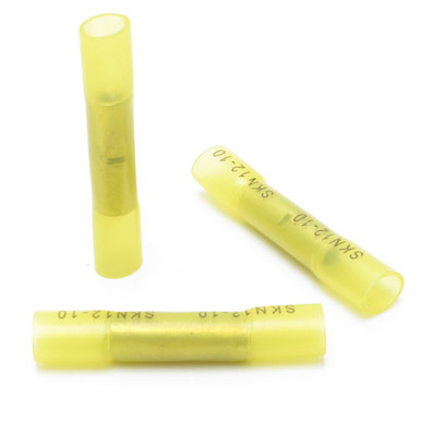 12 - 10 AWG Yellow Heat Shrinkable Butt Splicer