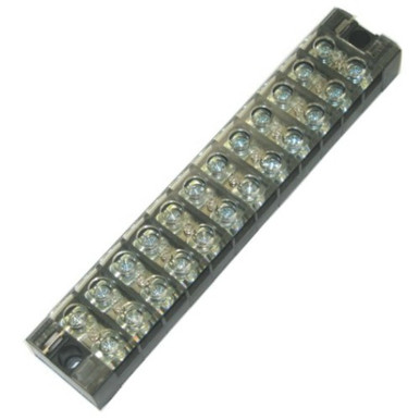 12 Position Covered Terminal / Barrier Strip, Double Row