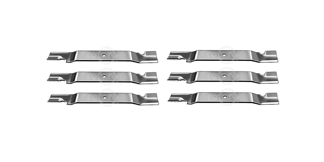 6 Pack Notched Lift Lawn Mower Blades Fits Grasshopper 320245