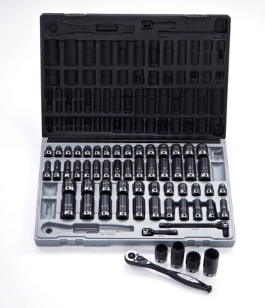 Dual Action Thin Wall Impact Socket Set 3/8" Metric/Imp 59 Piece - 14145901