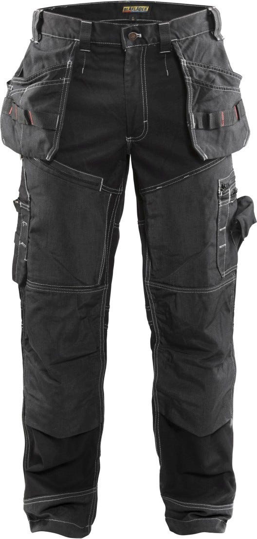 Blaklader 160013709900 X1600 Pants, Black-34"-40"