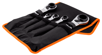Bahco 4-in-1 Ratcheting Ring Wrench Set - 5 Pcs/Pouch - S4RM/5T