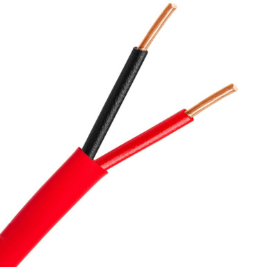 2 Conductor 18 AWG Unshielded Fire Alarm Cable FPLR, 1000 Foot