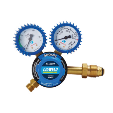 Cigweld Bluejet Twin Guage Argon Regulator 45LPM - 201019