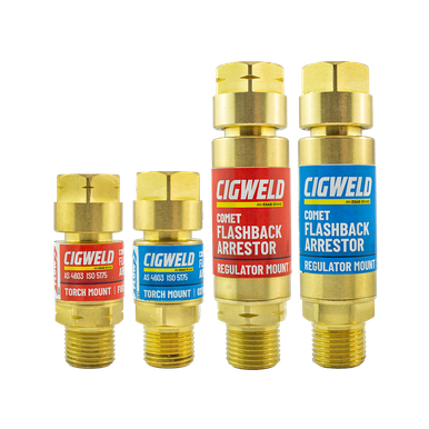 Cigweld Comet Flashback Arrestor Regulator and Torch Mount Set 4 Piece - 208567