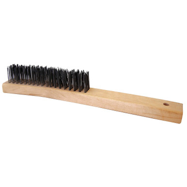 Josco Wire Brush Hand 4R Stainless Wood Long Handle - BLH4RSS