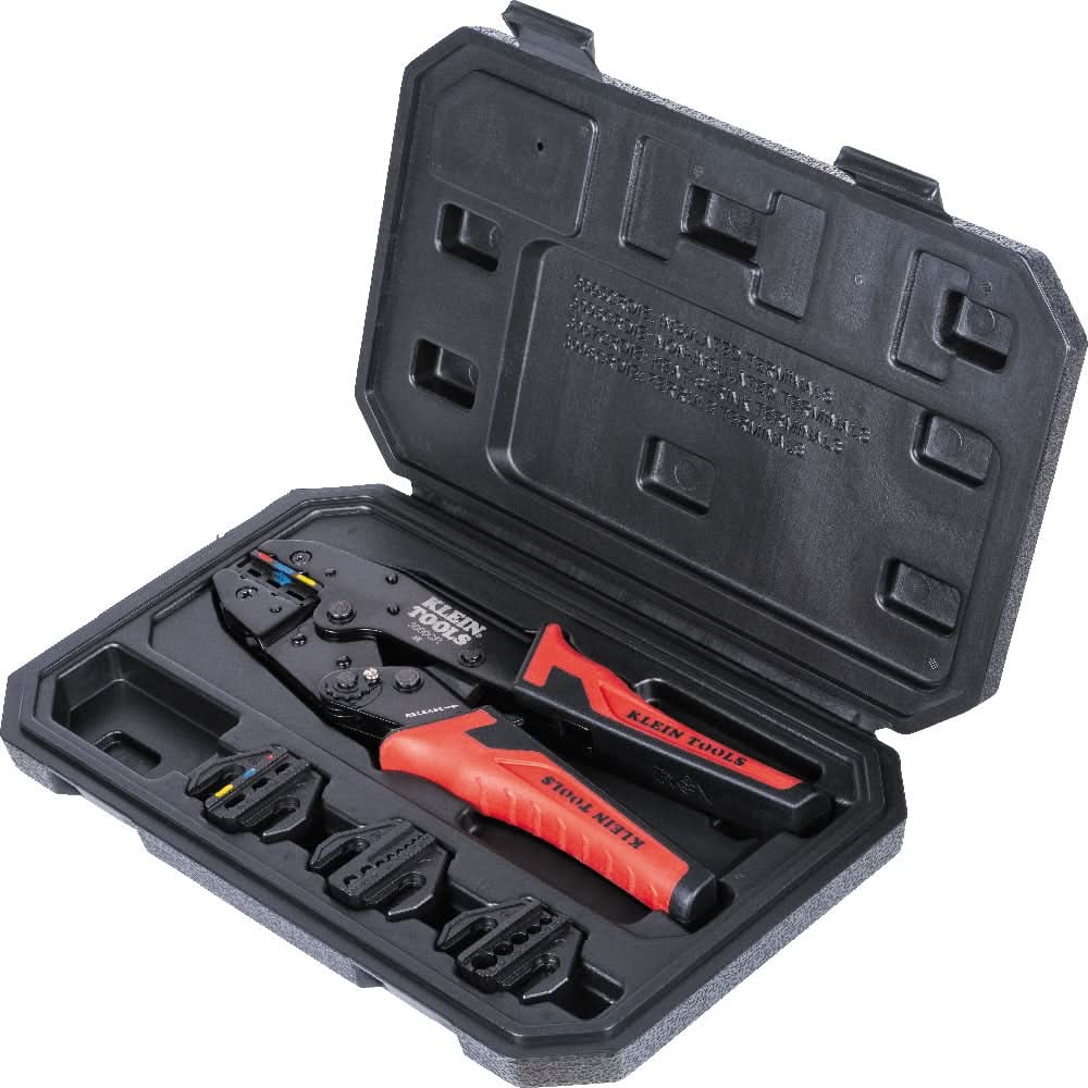 Klein Tools 3000CRKIT Ratcheting Terminal Crimper Set, 10-22 AWG