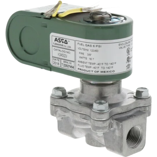 ASCO K3A532V 3/8″ 120V Normally Closed Gas Valve, 10 PSI Max