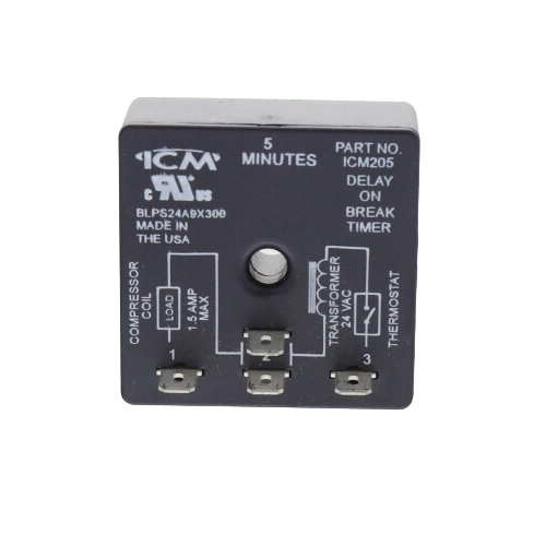 AAON P45120 18-30VAC Delay-On-Break Timer, 4 Terminals, 5-Min Fixed Delay