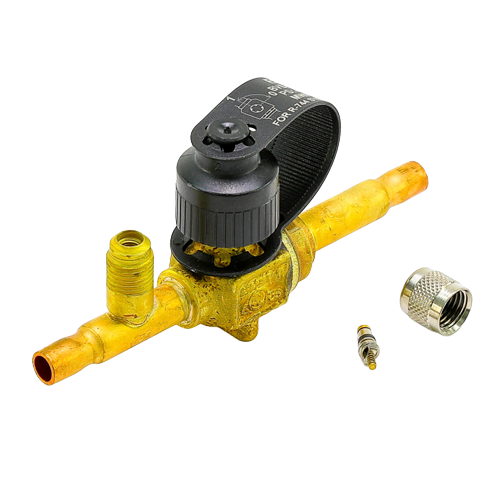 Copeland 806750 1/4″ ODF Sweat 650 PSI Refrigeration Ball Valve with Access Valve BVS014