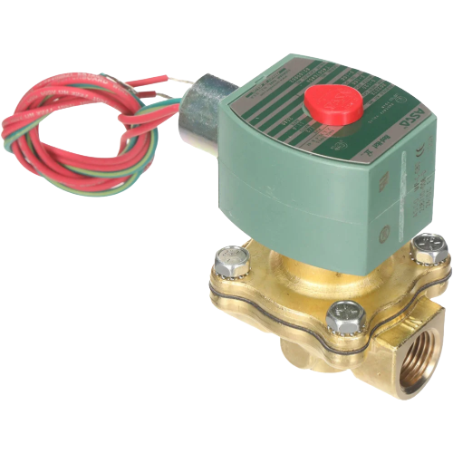ASCO 8210G2-24VDC 2-Way N/C Solenoid Valve, 1/2″ NPT, 24VDC, 4 Cv, Brass