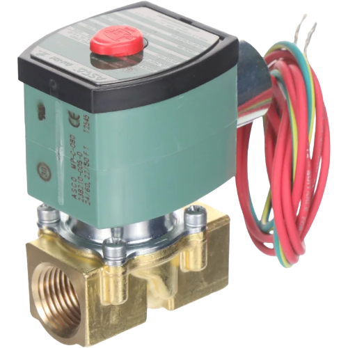 ASCO 8210G202-24V 2-Way NC Solenoid Valve 1/2″ NPT 24VAC 3 Cv Brass/NBR