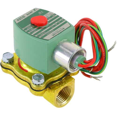 ASCO 8210G2E 2-Way Normally Closed Solenoid Valve, 1/2″ NPT, 120VAC, Brass/EPDM