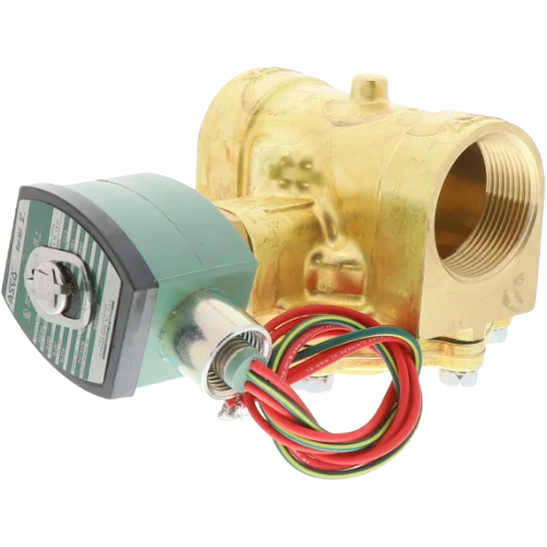 ASCO 8210G32 2-Way Normally Open Solenoid Valve, 1-1/2″ NPT, 120VAC, Brass