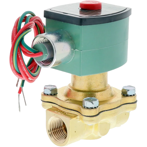 ASCO 8210G34 2-Way Normally Open Solenoid Valve, 1/2″ NPT, 120VAC, Brass