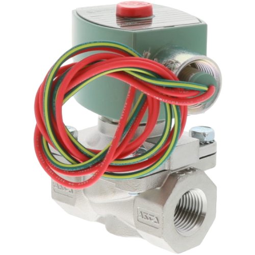 ASCO 8210G87 2-Way Normally Closed Solenoid Valve, 1/2″ NPT, 120VAC, SS Body