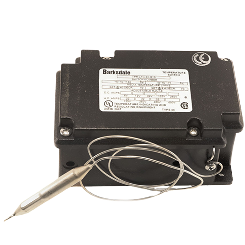 Barksdale TPR-L1N-3X-Q10 -40/160°F NEMA 4X Temperature Switch 3′ Cap
