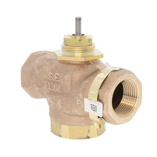 Schneider Electric VB-7313-0-4-8 Globe 3-Way Mixing Valve, 1″ NPT, 14 Cv, Bronze