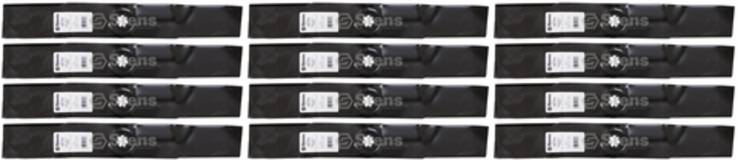 12 Pack Stens 330-704 Medium-Lift Blade Fits John Deere GY20684