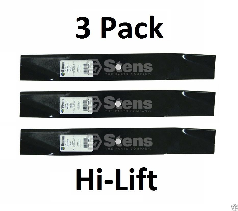 3 Stens 345-462 Hi-Lift Blades Fits Toro 56-2390-03 92-7961-03 108-1127 27-0990