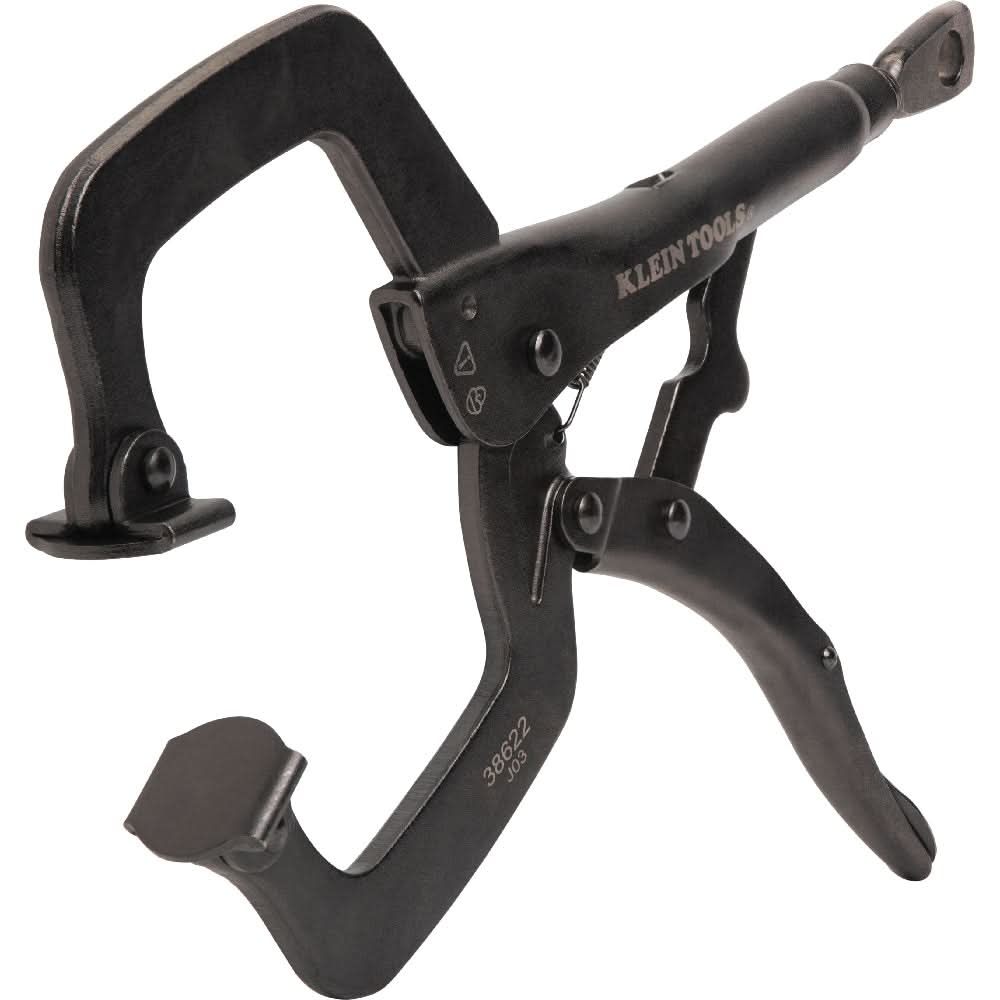 Klein Tools 38622 C-Clamp Locking Pliers With Swivel Jaws, 11-Inch