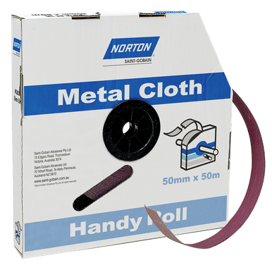 Norton 180 Grit Metal Cloth Sanding Roll 50 MM x 50 M -66623320819