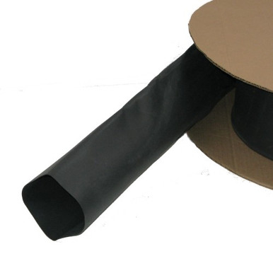 4 inch Heat Shrink (100mm) 75' Roll, Black