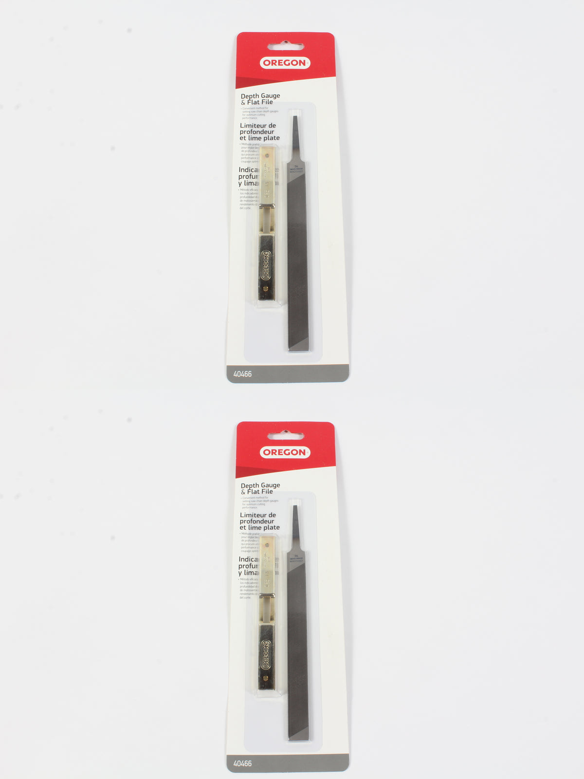 2 Pack Genuine Oregon 40466 Depth Gauge & Flat File Kit