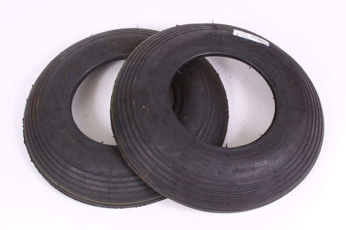 2 Pack Martin Wheel 408-4LW-I 400-8 4 Ply Wheelbarrow Rib Tread Pneumatic Tire