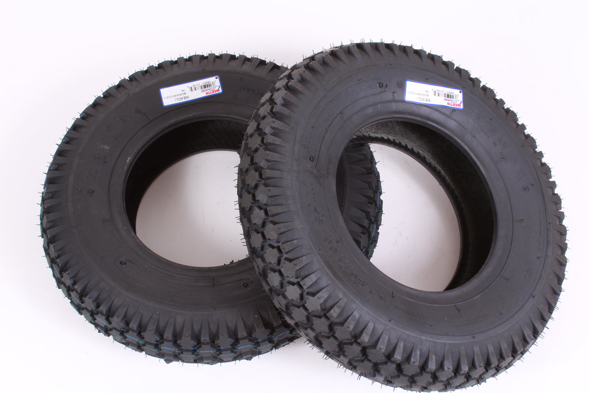 2 Pack Martin Wheel 408-4STL-I 480/400-8 4 Ply Stud Tread Pneumatic Tire K352