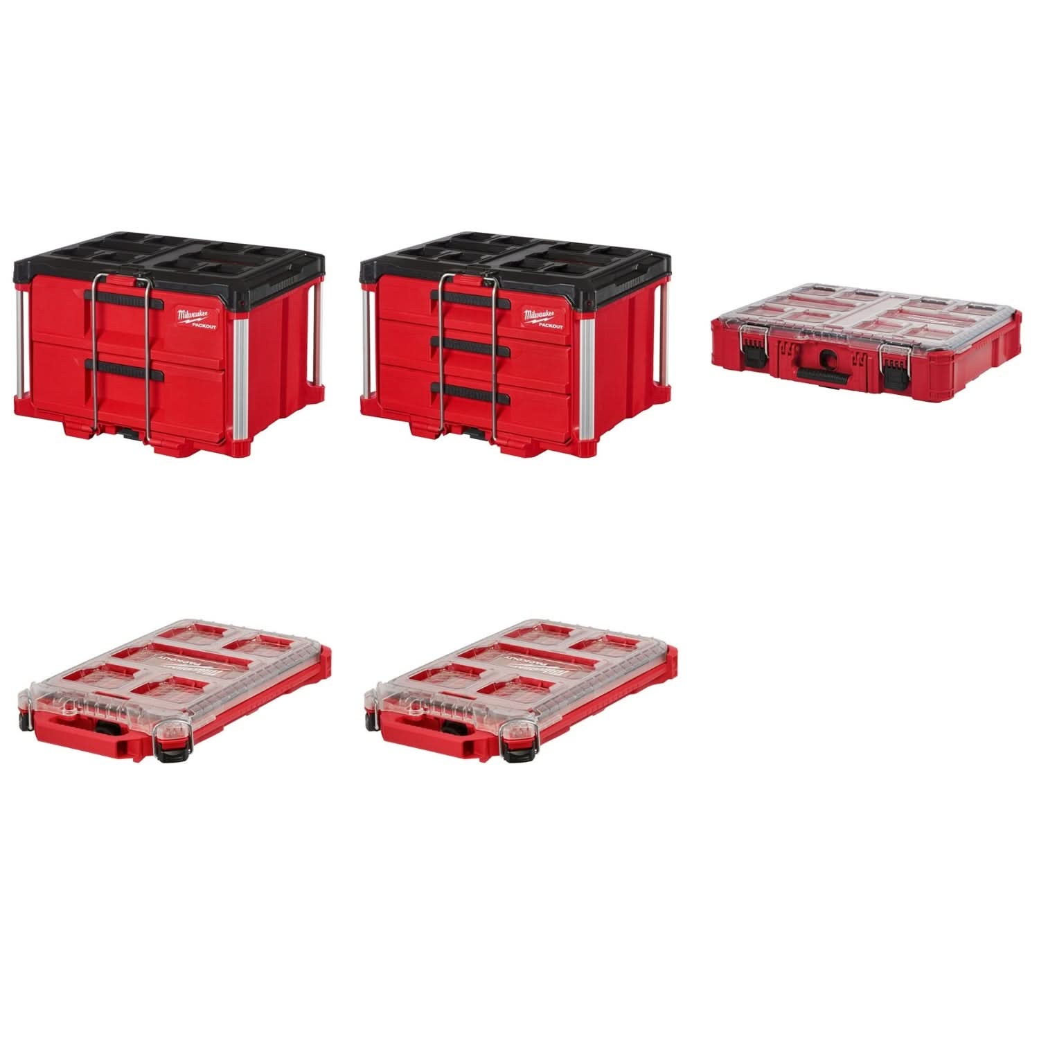 Milwaukee PACKOUT Drawer Tool Box and Organizer Holiday Value Kit