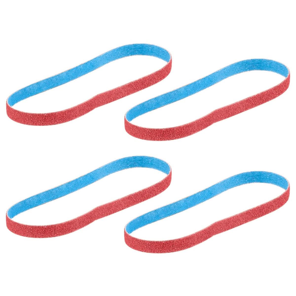 Milwaukee 48-80-7000 3/8" x 13" 40/60/80/120 Grit Bandfile Belts Assortment, 4-Pack