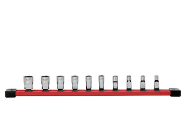 Milwaukee Standard SAE Socket Set With Storage Rail 1/4" Drive 10 Piece - 48229106