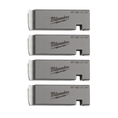 Milwaukee 1/2"-3/4" HIGH SPEED FOR STAINLESS NPT Universal Pipe Threading Die Set - 48361205